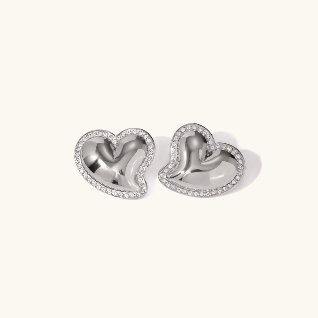 Holly Heart Earrings